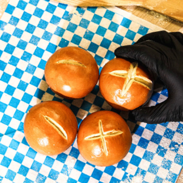 The Taste of Germany Pretzel  Sliders, 2 oz., Handmade, Flash Frozen, Bag of 25