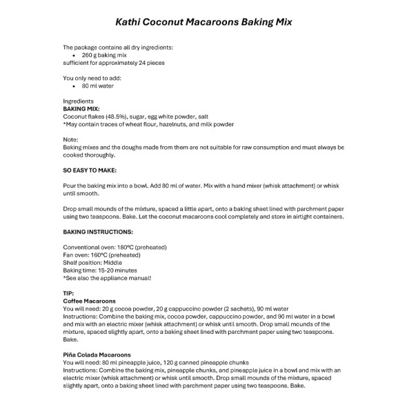 Kathi Coconut Macaroons Baking Mix, 260g