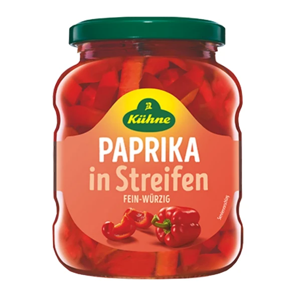 Kuehne Paprika in Streifen