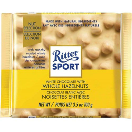 Ritter White Whole Hazelnut Chocolate