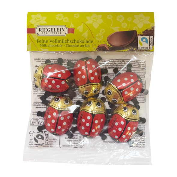 Riegelein Lady Bugs Hollow Milk Chocolate Figures