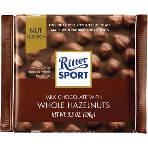 Ritter Whole Hazelnut Chocolate (Vollnuss)