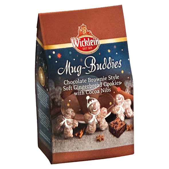 Wicklein Soft Gingerbread Mug-Buddies with Cocoa Nibs, in bag, 7.05 oz