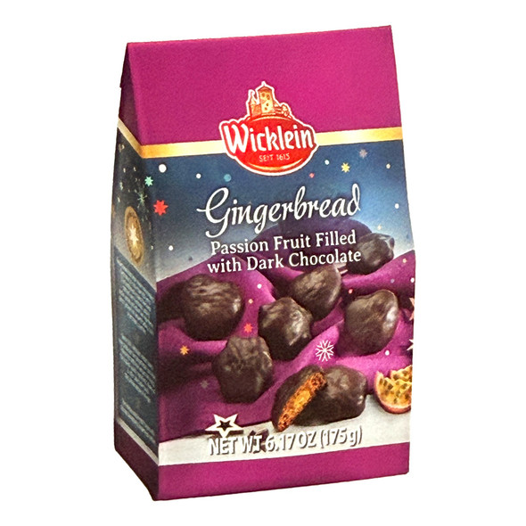 Wicklein Dark Chocolate Coated Gingerbread with Passionfruit Fruit Filling, in bag, 6.17 oz