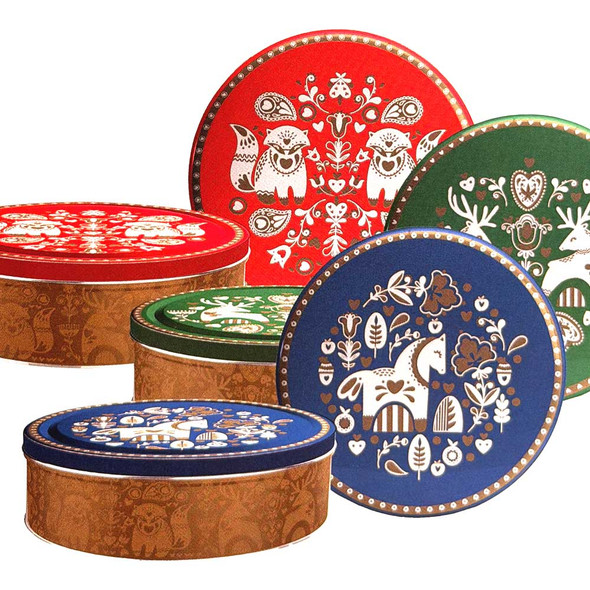 Jacobsens Nordic Christmas Gingersnaps in Gift Tins, 14.1 oz