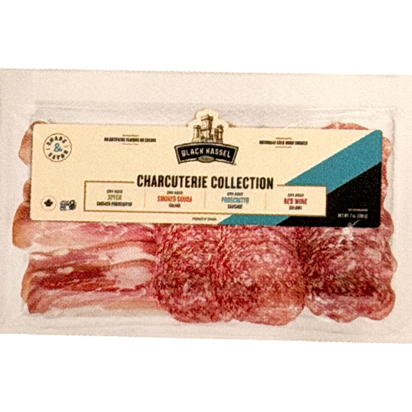 Black Kassel Holiday Charcuterie Collection, Sliced Salami & Prociutto, 7 oz