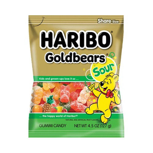 Haribo Sour Gold Bear Gummies in Bag