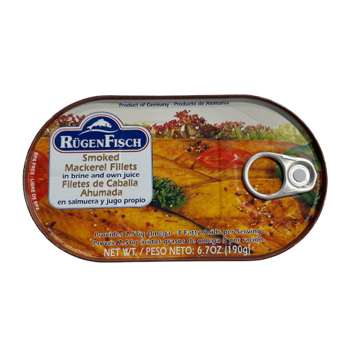 Rugenfisch Smoked Mackerel in Brine and Own Juice
