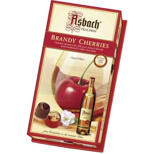 Asbach Dark Chocolate Brandy Pralines with Cherry in Large Gift Box