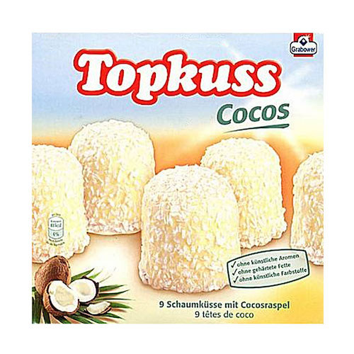 Topkuss White Chocolate Coconut Marshmallow Kisses 9 pc 7.9 oz