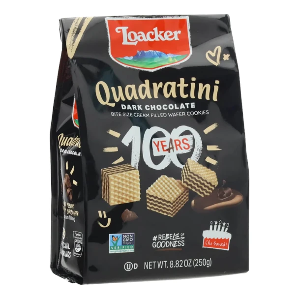 Loacker Dark Chocolate Wafer Cubes