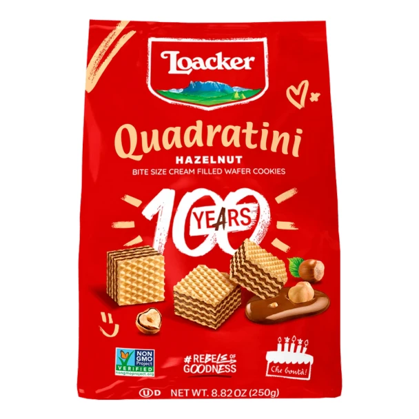 Loacker Hazelnut Wafer Cubes