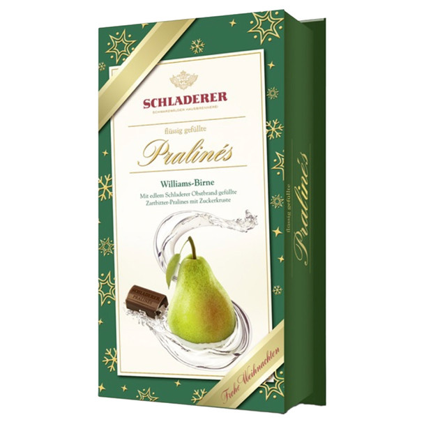 Schladerer Williams Pear Brandy Dark Chocolate Pralines 3.4 oz.