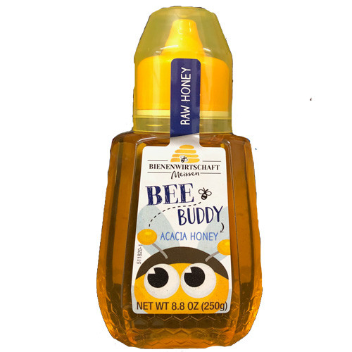Breitsamer Bee Buddy German Acacia Blossom Honey 8.8 oz in squeeze bottle