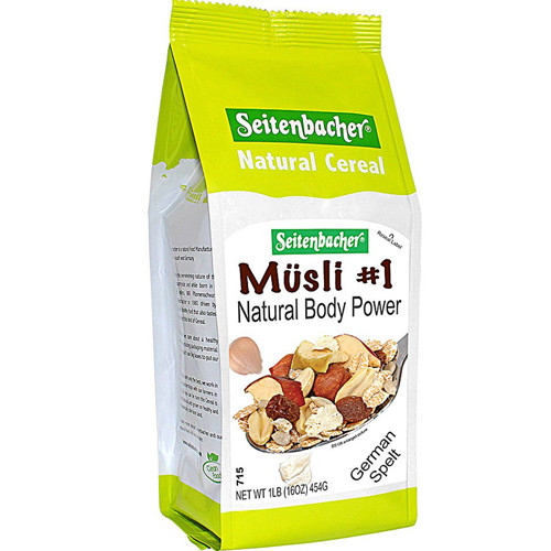 Seitenbacher # 1 Body Power Whole Grain Muesli Cereals with Nuts, 16 oz