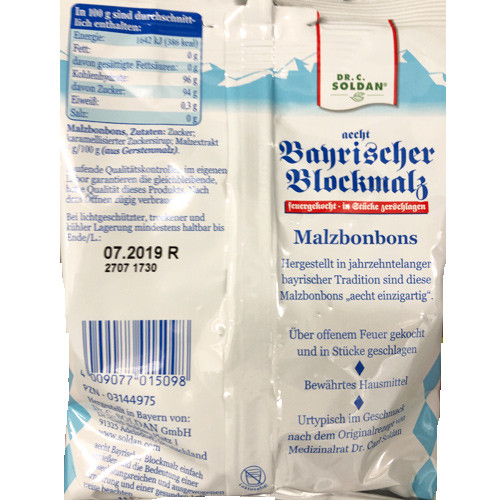 Dr. Soldan Bavarian Malt Candies 3.5 oz.