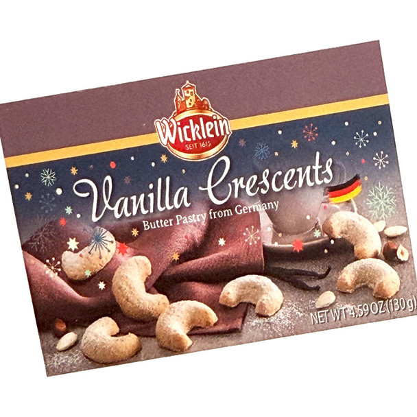 Wicklein "Vanilla Kipferl" Crescent Butter Cookies in Gift Pack 4.6 oz