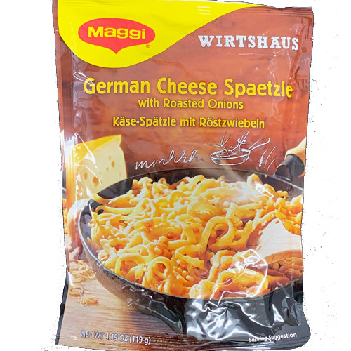 Maggi Cheese Spaetzle with Roasted Onions