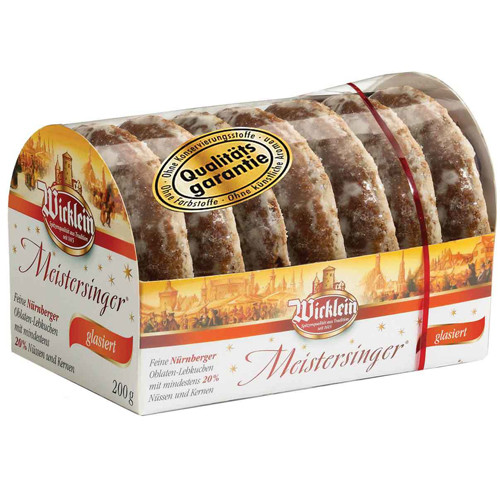 エルセーヌ　ノンセリュクイック　withスーパージュエリーボール Wicklein Meistersinger Glazed Lebkuchen, min 20% Nuts 7oz - The