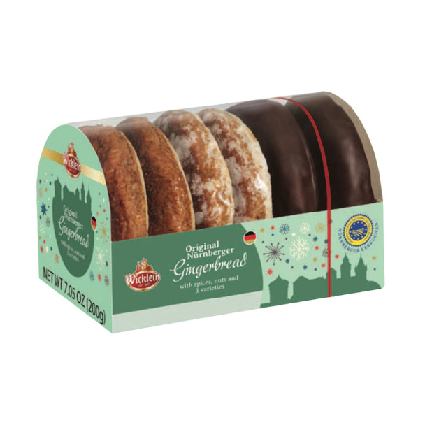 クッキー Wicklein Oblaten Lebkuchen Assorted 14% Nuts, 7 oz - The Taste of