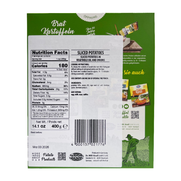 Dr. Knoll Bratkartoffeln German Fried Potatoes, 14.1 oz.