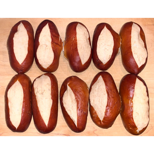 The Taste of Germany Pretzel  Buns, oval, 5 oz, 10 pc. handmade, frozen