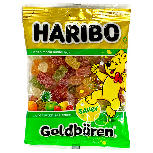 Haribo Gold Sour Bears in bag,  6.2 oz. - Made in Germany