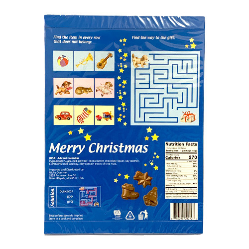Erika's Milk Chocolate Traditional Advent Calendar, 1.7 oz