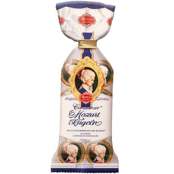 Reber "Constanze" Milk Chocolate Mozart Kugeln, 8pc. in bag, 5.6 oz.