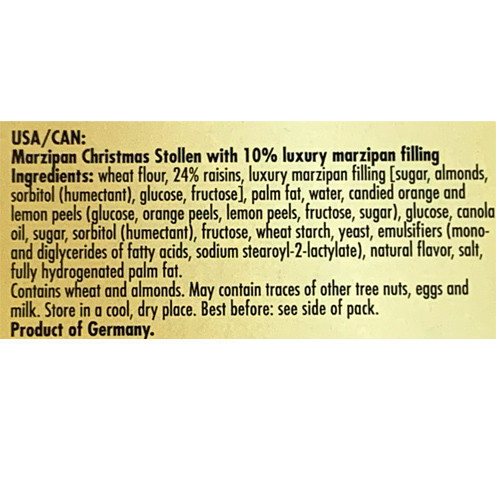 Schluender Traditional Marzipan Christ Stollen in Gift Box 26.4 oz