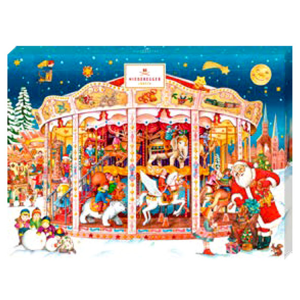 Niederegger "Christmas Carousel" Classic Marzipan Advent Calendar, 24 pc.