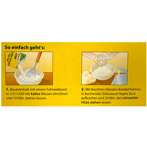 Knorr Bavarian-style Halb and Halb Potato Dumplings, Boil in Bag, 5.6 oz