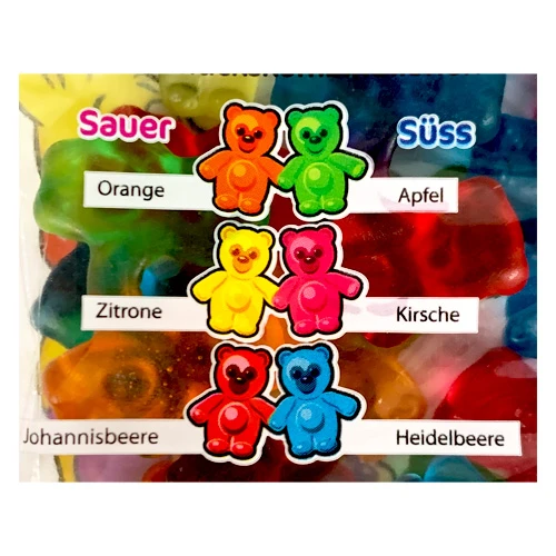 Haribo Gummy "Bärchen-Pärchen“ Sweet and Sour Gummy Bear Pair, 6.2 oz