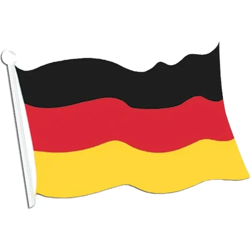 The Taste of Germany "Black Red Gold" Large Flag Cutout,  12" x 17"