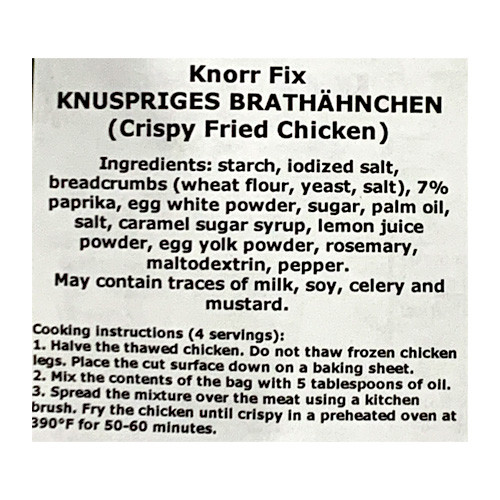 Knorr "Fix" Crispy Roasted Chicken Seasoning Mix, 1 oz