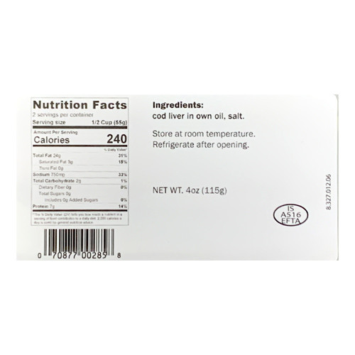 Skansen Icelandic Cod Liver - 4 oz.