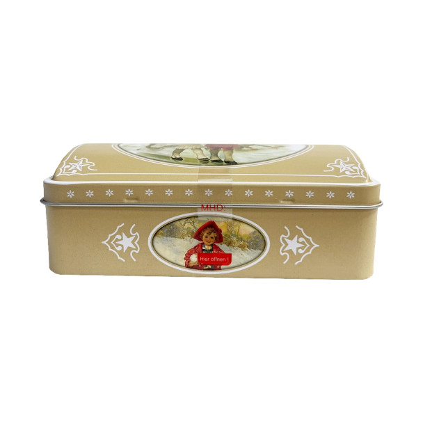 Haeberlein Metzger Elisen Gingerbread Rounds in Nostalgic Gold Gift Tin Case, 5.3 oz