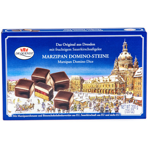 Dr. Quendt Dresden Domino Steine Gingerbread Marzipan Squares, 7.05 oz