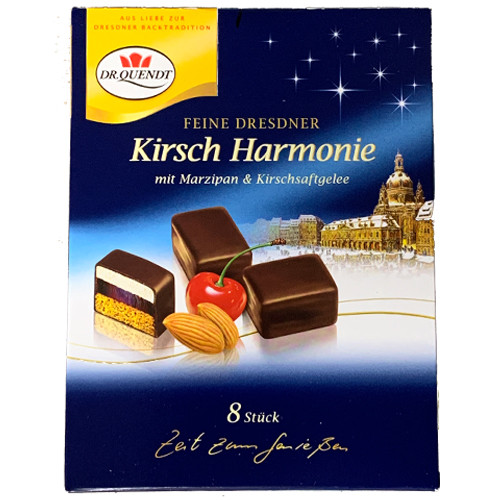 Dr. Quendt Kirsch Harmonie Domino Steine Cherry Gingerbread Marzipan Squares 5.3 oz