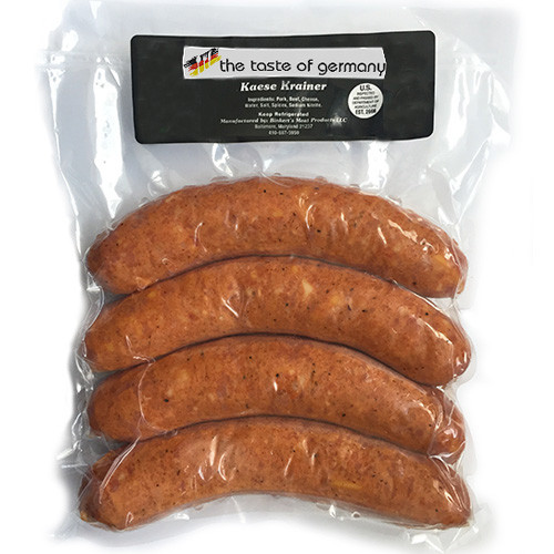 Binkert's"Käse Krainer" Smoked Pork/Beef Sausages with Cheese 1lbs.