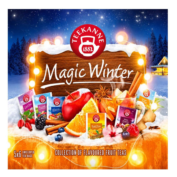 Teekanne Magic Winter Box of 30 Assorted Flavored Tea, 30 bags, 2.43 oz
