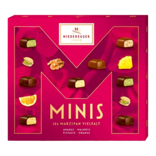 Niederegger "Fruits & Nuts Minis" Marzipan Praline Assortment in gift box, 112g