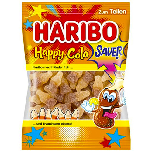 Haribo "Happy Cola" Sauer Gummy Candy, 175 g - made in Germany