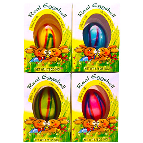 Gut Springenheide Striped Real Easter Egg Filled With Hazelnut Chocolate Truffle, 1.7 oz
