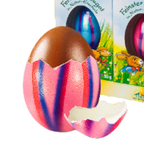 Gut Springenheide Striped Real Easter Egg Filled With Hazelnut Chocolate Truffle, 1.7 oz