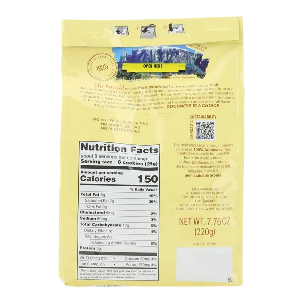 Loacker "Quadratini" Tiramisu Wafers, 7.7 oz.