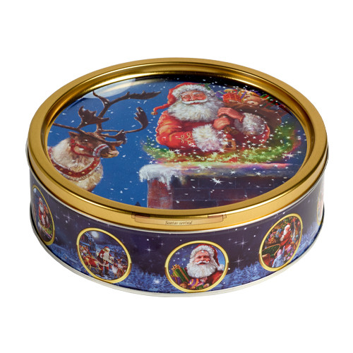 Jacobsens Butter Cookies in Nostalgic Santa Design Tins, 5.3 oz