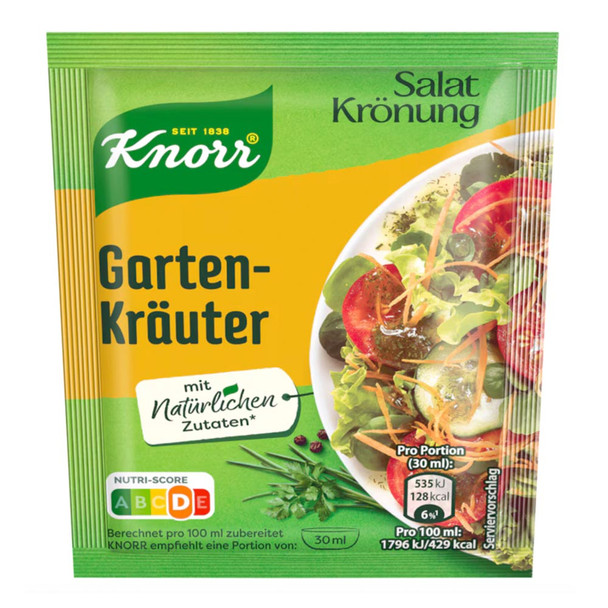 Knorr "Salatkroenung Garten-Kraeuter" Garden Herbs Salad Dressing Mix, 5 sachets
