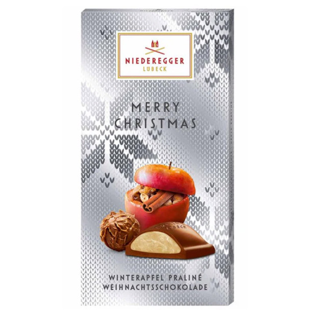 Niederegger "Baked Apple" Milk Chocolate Marzipan Praline Bar,  3.8 oz