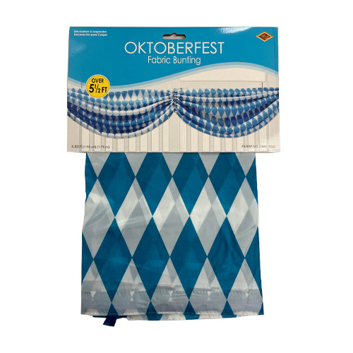 Blue & White Fabric Bunting